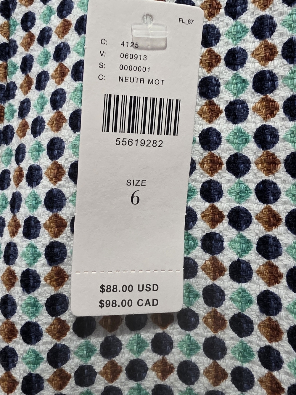 Anthropologie NWT - Georgie Multicolor Dot Scallop-Hem High-Waist Shorts - Picture 4 of 8